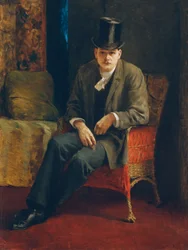 シルクハットの自画像