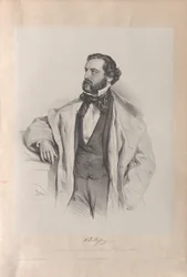 オペラ歌手アキレ・デ・バッシーニの肖像 1819-1881, 1854.