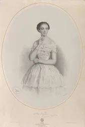 バレリーナ マリー タリオーニの肖像 1804 ～ 1884 年、1853 年。