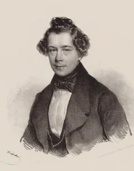作曲家ジョセフ・ラナーの肖像1801-1843、1830。