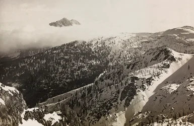 アルバム "Meine weltkriegs - Erinnerungen South-West Front (Carinthia, Italien, South Tyrol) (私の世界大戦-南西戦線の思い出（カリンシア、イタリア、トレンティーノ・アルト・アディジェ）1915/03/1931-12/11/1918 - Josef Zohles Wien ": アルプスの景色（モノクロ写真