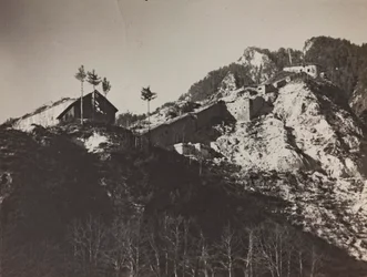 アルバム「Meine weltkriegs - Erinnerungen South-West Front (Carinthia, Italien, South Tyrol) (私の世界大戦-南西戦線の思い出（カリンシア、イタリア、トレンティーノ・アルト・アディジェ）31/03/1915-12/11/1918 - Josef Zohles Wien ":ヘンゼル要塞（モノクロ写真