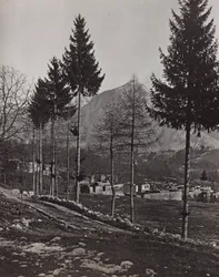 アルバム "Meine weltkriegs - Erinnerungen South-West Front (Carinthia, Italien, South Tyrol) (私の世界大戦-南西戦線の記憶（カリンシア、イタリア、トレンティーノ・アルト・アディジェ）1915/03/1931-12/11/1918 - Josef Zohles Wien ": Plicznaの瓦礫（モノクロ写真）。