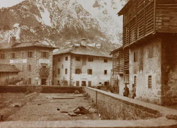 アルバム "Meine weltkriegs - Erinnerungen South-West Front (Carinthia, Italien, South Tyrol) (私の世界大戦-南西戦線の記憶（カリンシア、イタリア、トレンティーノ・アルト・アディジェ）1915/03/1931-12/11/1918 - Josef Zohles Wien ": キウサフォルテの眺め（白黒写真