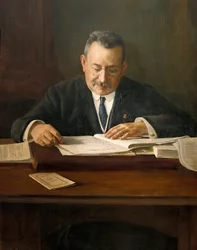 Enric Prat de la Riba (1870-1917) の肖像、カタロニアの国家主義政治家、20 世紀 (絵画)