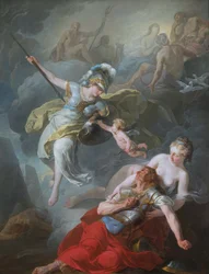 火星に対するミネルバの戦い、1771年。