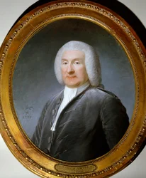 アントワーヌ・ド・サルティーヌ（1729-1801）の肖像 ルイ15世の警部補 ジョセフ・ボーズ（1744-1826）による水彩画。1787.ヴェルサイユ宮殿、シャトーミュージアム