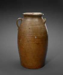 チャーン、c。 1870-1900（すべり釉石器）