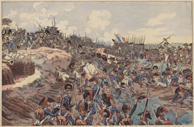 ジェマプスの戦い、フランス革命戦争、1792年11月6日（カラーリトグラフ