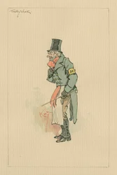 Trotty Veck-The Chimes、c.1920s（紙にトイレとペンとインク）