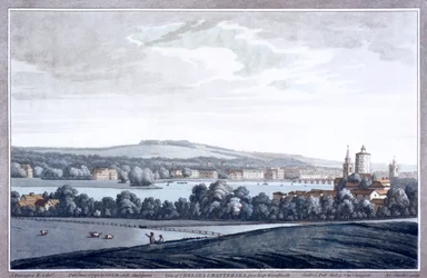 1795年、ロンドン、バタシーのテムズ川