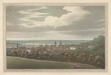 Vista de Greenwich e rio abaixo