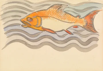 魚（紙に水彩）
