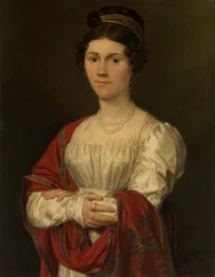 マリア・ヨゼファ・パボットの肖像（キャンバスに油彩）