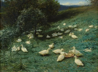 夏の日のあたたかさの中で (キャンバスに油彩)