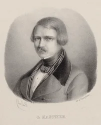 作曲家ジャン＝ジョルジュ・カストナーの肖像（1810～1867年）。