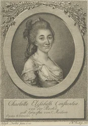 Elisa von der Recke 1754-1833、1783の肖像。
