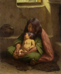 インドの母と子