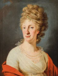 女帝マリア・テレジア（1772-1807）、真珠のネックレスをつけた肖像画