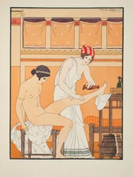 そして香り高いバラでそれに油を塗る。『ヒポクラテス全集』の挿絵、1934年