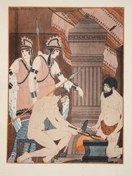 熱い炭火、『ヒポクラテス著作集』の挿絵、1934年
