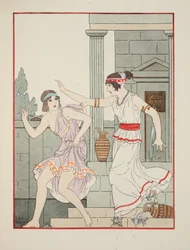 手の平に打たれた、「ヒポクラテスの作品」、1934年のイラスト