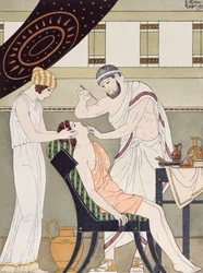 歯科医、「ヒポクラテス全集」のイラスト、1932年