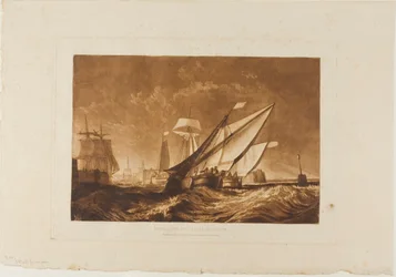 カレー港の入り口、Liber Studiorum のプレート 55