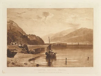 Inverary Pier、Loch Fyne、Morning Liber Studiorum、パートVII、プレート35、1811年6月1日。