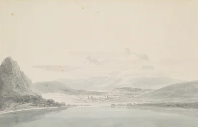 ジョン・ロバート・コーゼンズ（1752-99）の後の風景（紙に鉛筆と水彩）