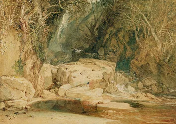 Lonely Dell、Wharfedale、1818年頃（紙に水彩）