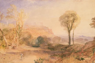 ポウィス城、モンゴメリーシャー、1835年頃（紙に水彩画）