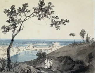 ローマ、リチャード・ウィルソン（1714-82）の後（紙に鉛筆と水彩）