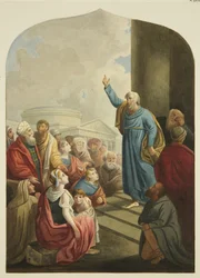 セント・ポール教会の祭壇画（鉛筆・水彩・紙