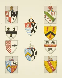 聖トーマス教会のモニュメントの紋章（水彩・紙