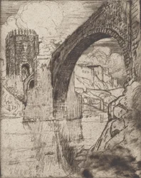 アルカンタラ橋のアーチ（1904年）。