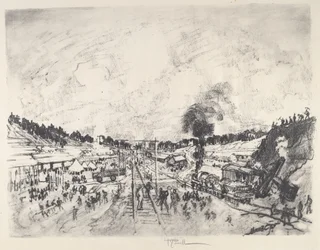 キャンプの建設、1917 年。