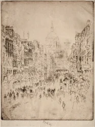 フリートストリート、セントポールズまで、1896年。