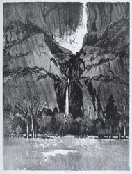 ヨセミテのLower Falls、1912年。