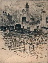 ブルックリン橋からニューヨーク、c1908