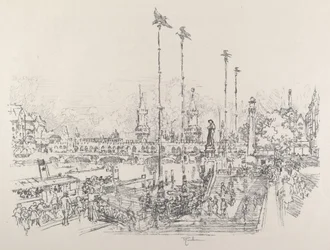 オーバーバウム橋、ベルリン、1921年。