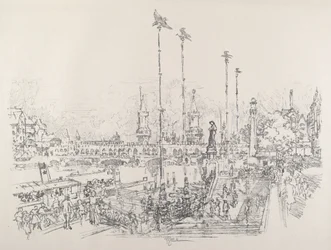 オーバーバウム橋、ベルリン、1921年。