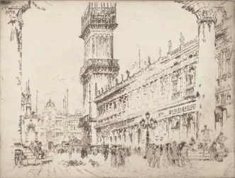 ヴェネツィアのカンパニレの再建、No.II、1911年。