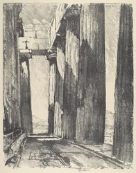 パルテノン神殿のポルティコ（1913年）。