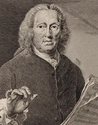 歌手で作曲家のリチャード・レヴァリッジの肖像 1670～1758年、1793年。