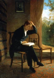 ジョン・キーツ（John Keats）。イギリスの詩人（1795年～1821年）。ジョセフ・セヴァンによる絵画 ナショナル・ポートレート・ギャラリー・ロンドン