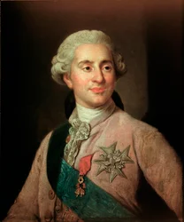 金の羊毛騎士団の記章をつけたフランス国王ルイ16世（1754-1793）の肖像 ジョセフ・シフレッド・デュプレシ（1725-1802）の絵画（ジョセフ・シフレッド、ジョセフ・シフレッド、ジョセフ・シフリン、ジョセフ・シフリン） 18世紀 M