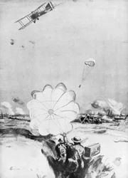 英国の最前線に弾薬を供給する飛行機、第一次世界大戦、1914-1918 1926