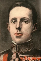 アルフォンソ13世、スペイン国王、1910年。