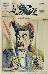 フランスの数学者・政治家であるポール・パンルーブ（1863-1933）の肖像。1917年のSirat dan "La Griffe "による風刺画。